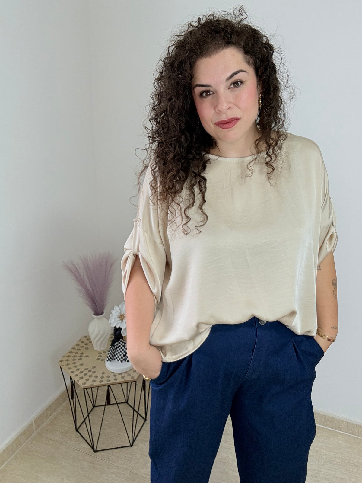 BLUSA SATEN