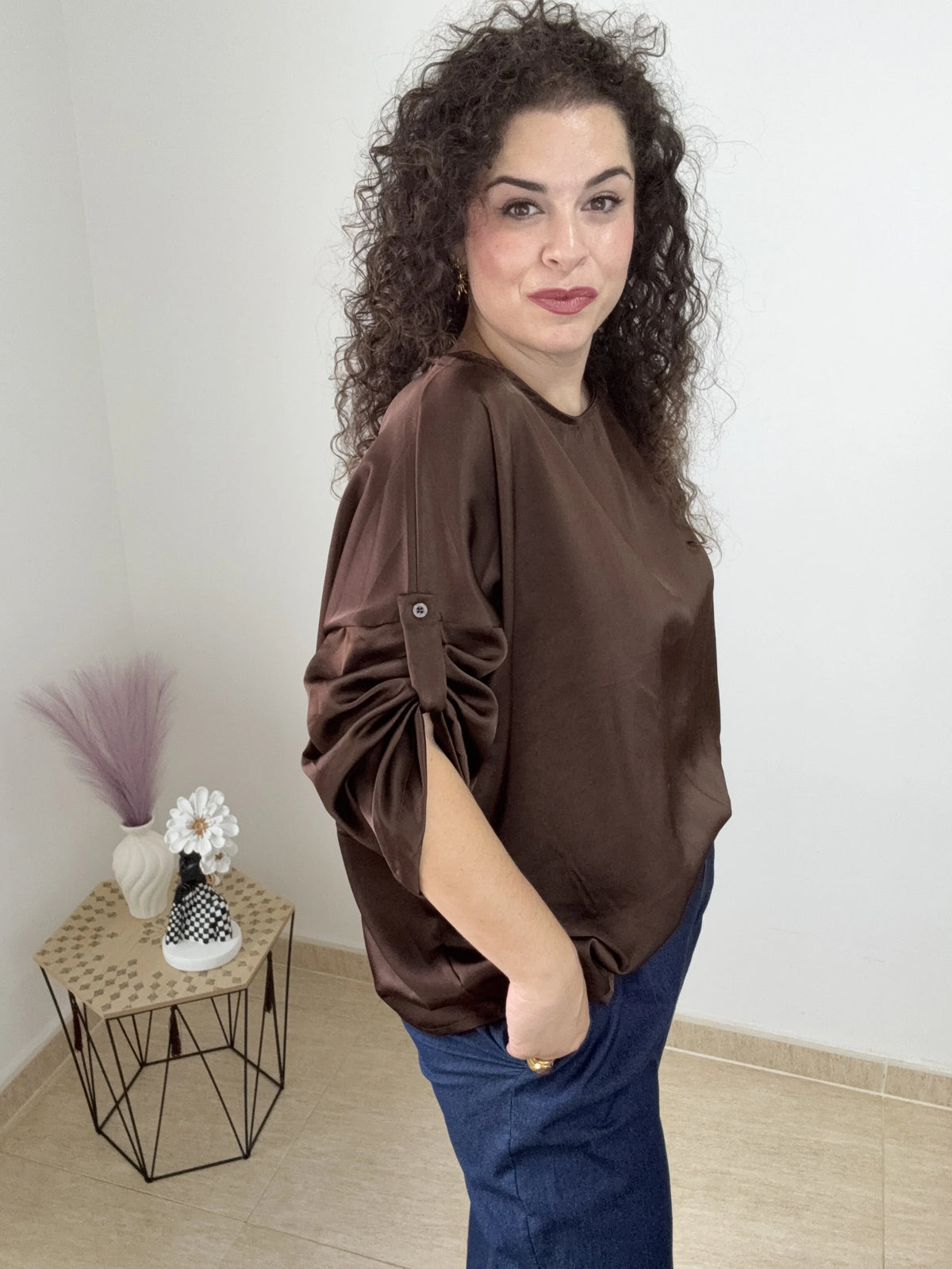 BLUSA SATEN
