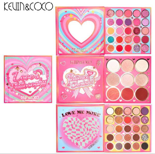 PALETA DE SOMBRAS 59 COLORES LOVES KEVIN & COCO